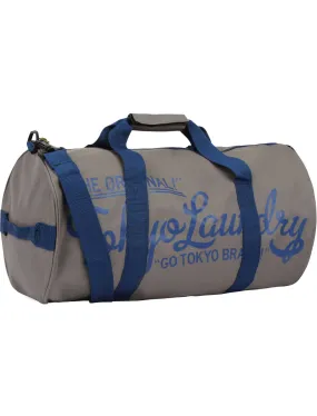 Hayden Canvas Gym Bag in Dorean Gray & Sapphire - Tokyo Laundry