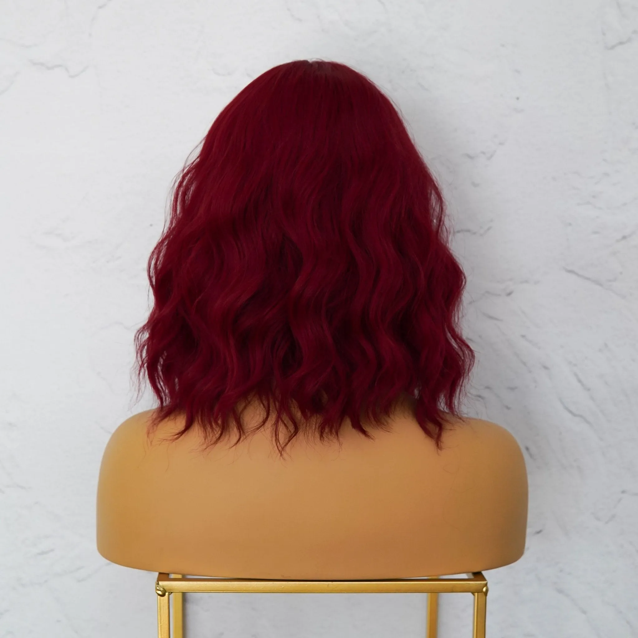 HAYLEY Burgundy Red Bob Fringe Wig