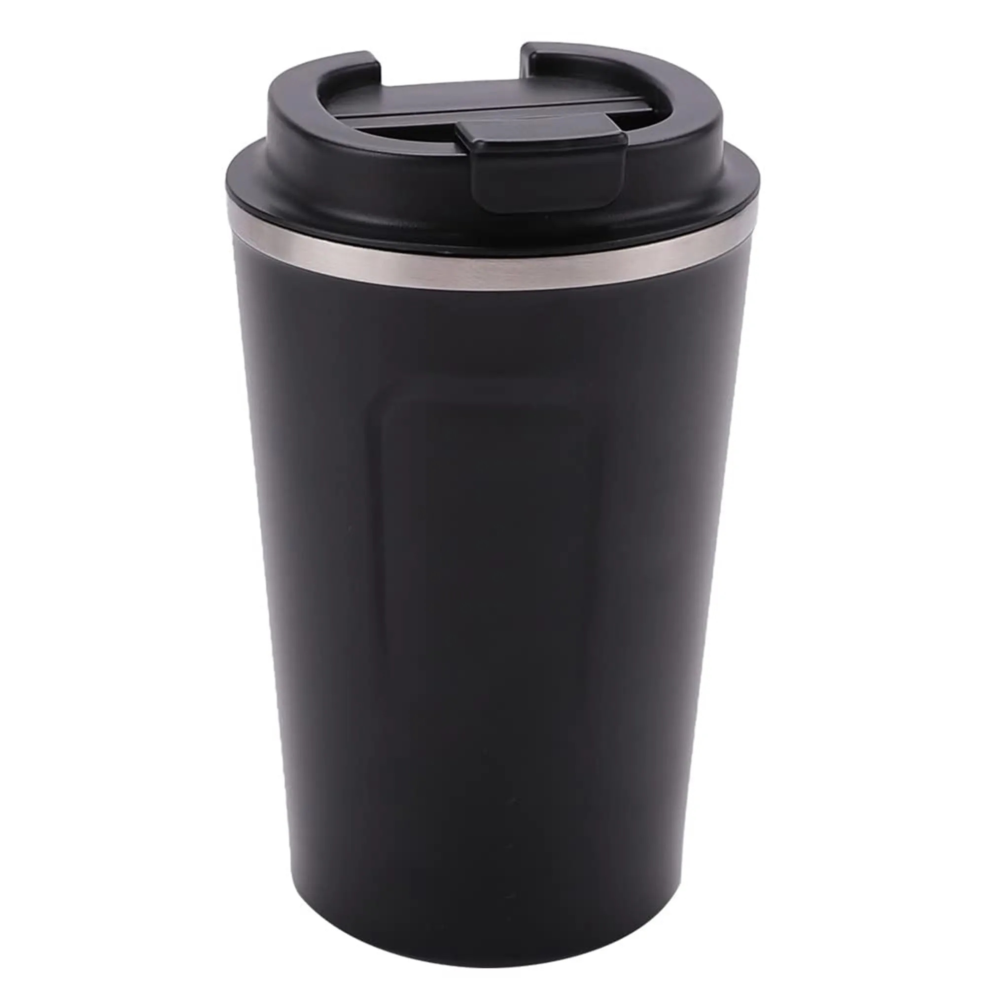 Homestic Insulated Coffee Tumbler Mug with Lid for Office, Gym & Travel | Stainless Steel Leak-Proof Thermos for Tea/Coffee/Water - Ideal for Hot & Cold Beverages | CO230204A-Black