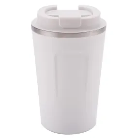 Homestic Insulated Coffee Tumbler Mug with Lid for Office, Gym & Travel | Stainless Steel Leak-Proof Thermos for Tea/Coffee/Water - Ideal for Hot & Cold Beverages | CO230204B-White