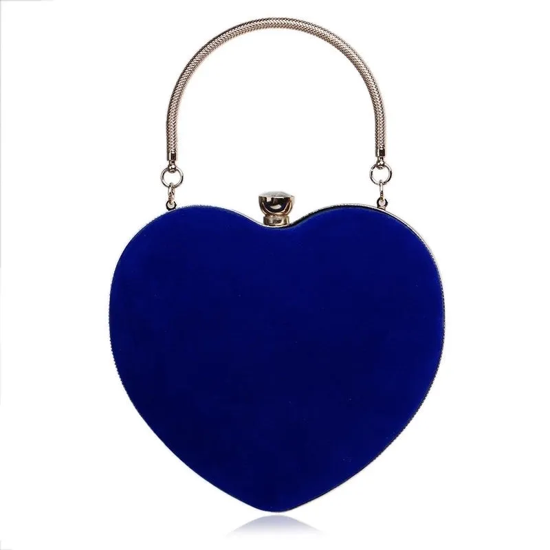 Hot Heart-shaped Handbag Lady Fashion Makeup Bag Evening  Bag Clutch Bag