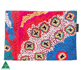 Indigenous Artists Cotton Large Zip Bag