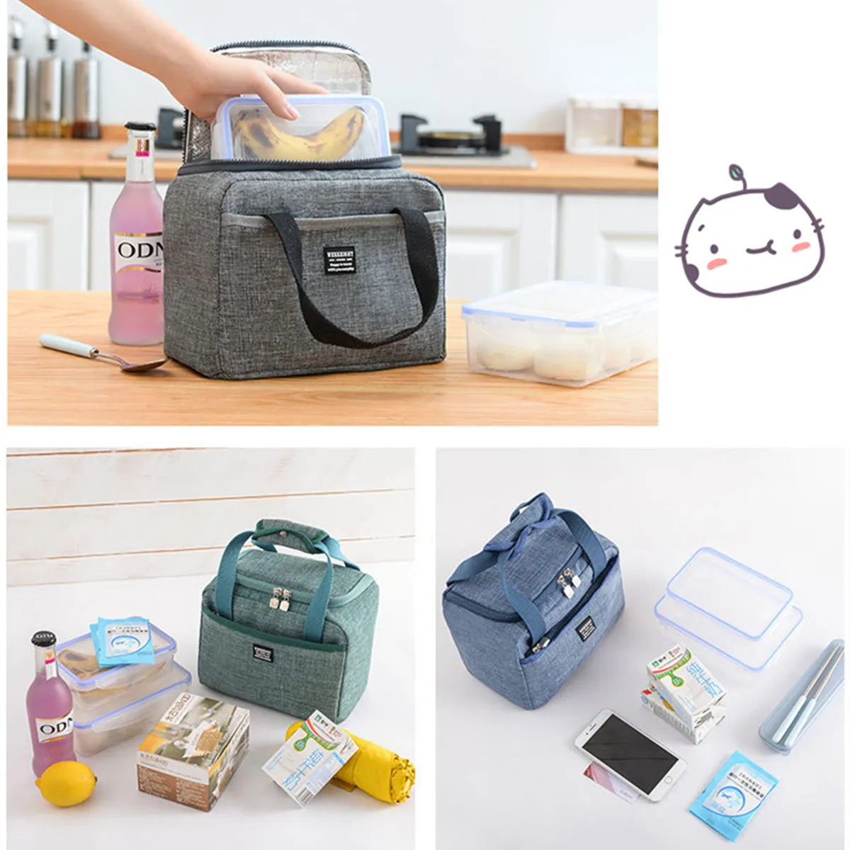 Insulated Lunch Bag Soft Cooler Bag Waterproof Thermal