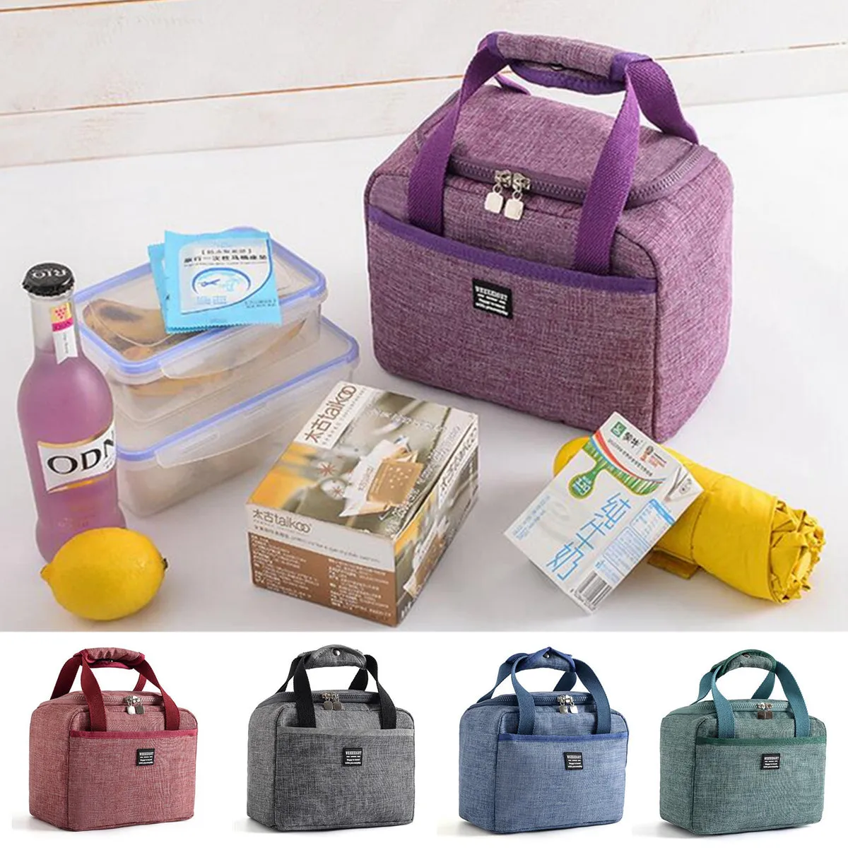 Insulated Lunch Bag Soft Cooler Bag Waterproof Thermal