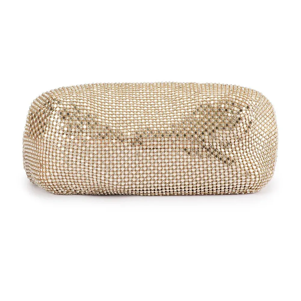 Isabella Mesh Slouch Bag in Gold