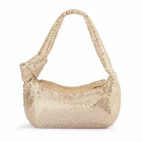 Isabella Mesh Slouch Bag in Gold