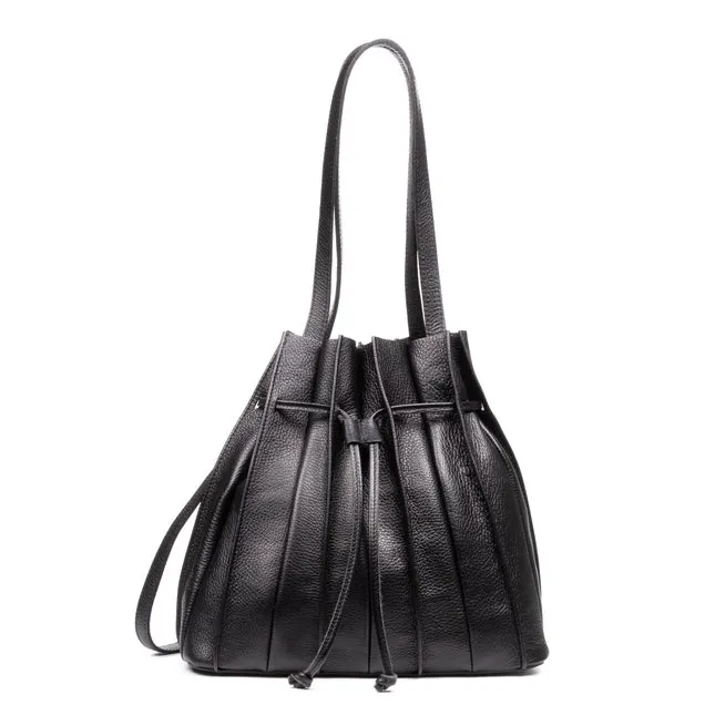 Italian Leather Bucket Shoulder Bag