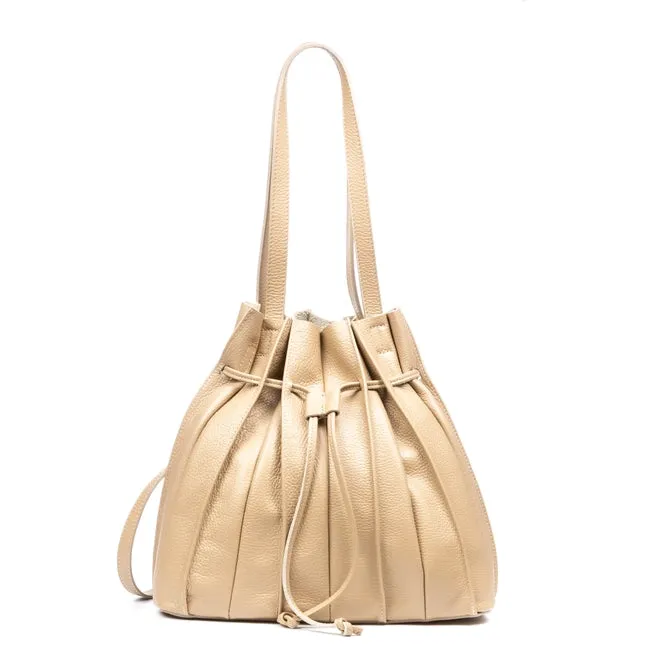 Italian Leather Bucket Shoulder Bag