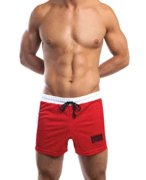 Jack Adams Air Mesh Gym Short Red-white Sm