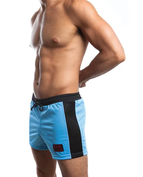 Jack Adams Air Mesh Gym Short Sky Blue-black Md