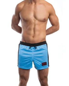 Jack Adams Air Mesh Gym Short Sky Blue-black Md