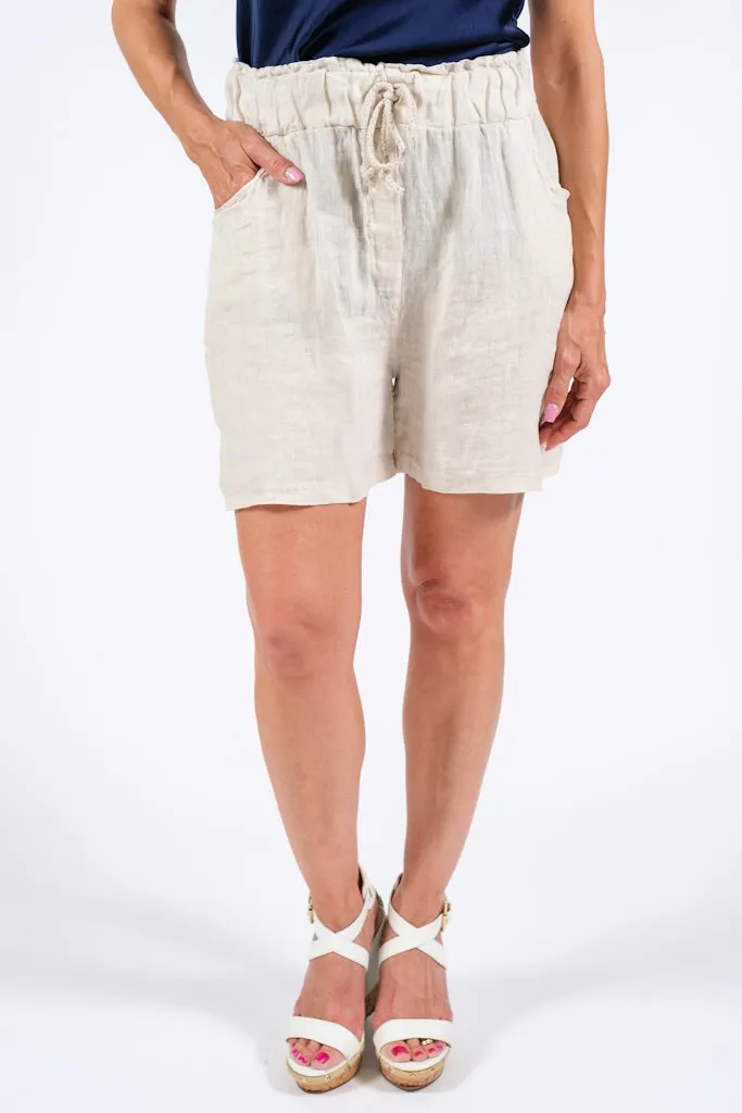 Josi Linen Pull On Short (PS113) - FINAL SALE