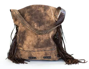 Juan Antonio Distressed Leather Hobo