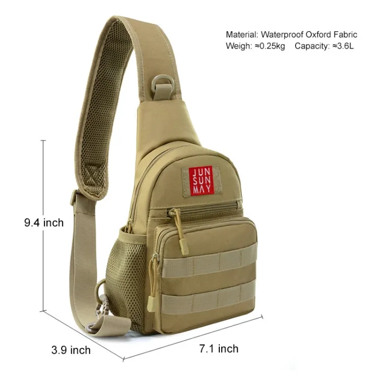 JUNSUNMAY J011 3.6L Waterproof Outdoor Sports Chest Pack Crossbody Bag(Khaki)