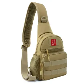 JUNSUNMAY J011 3.6L Waterproof Outdoor Sports Chest Pack Crossbody Bag(Khaki)