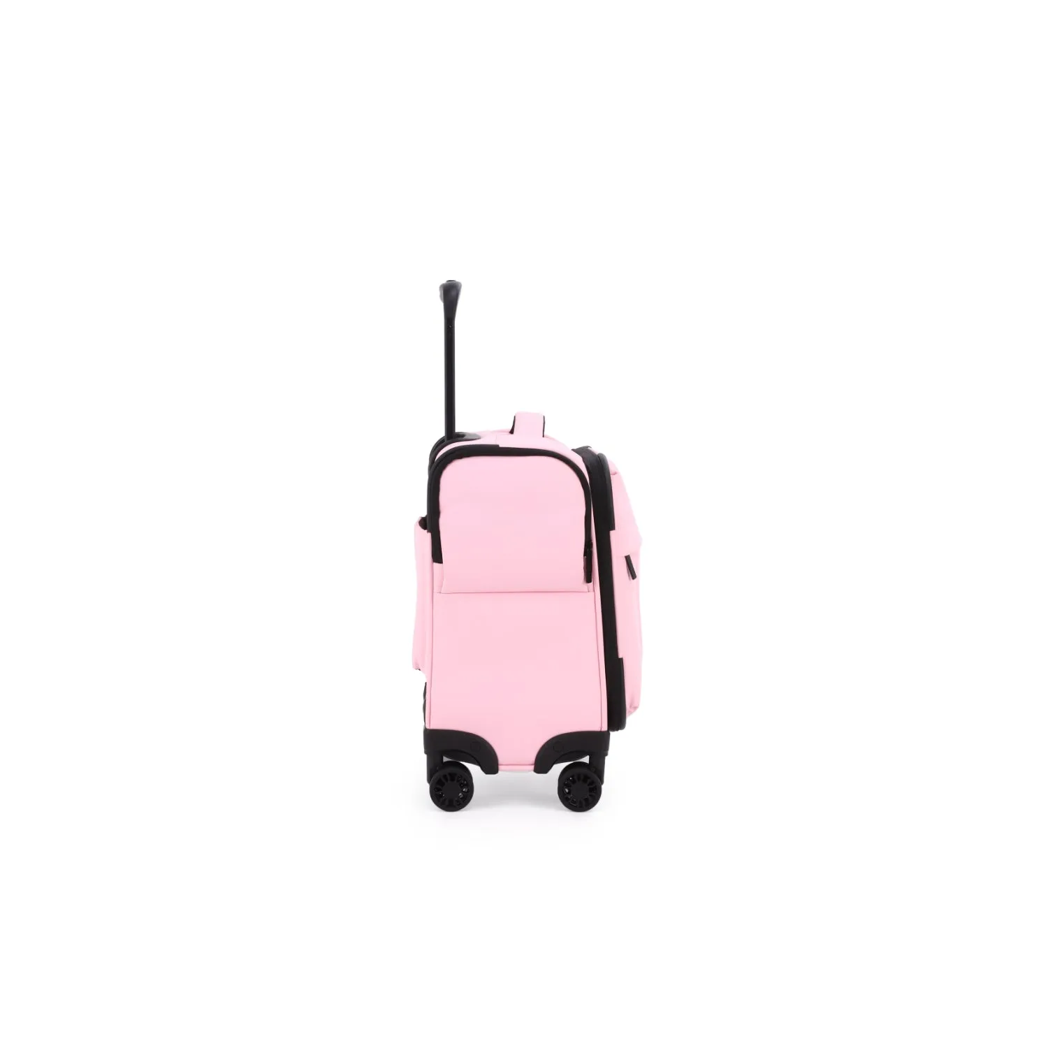 Kate Hill - KL-76-S Willow Black Mini 4 Wheel Carry-On - Pink