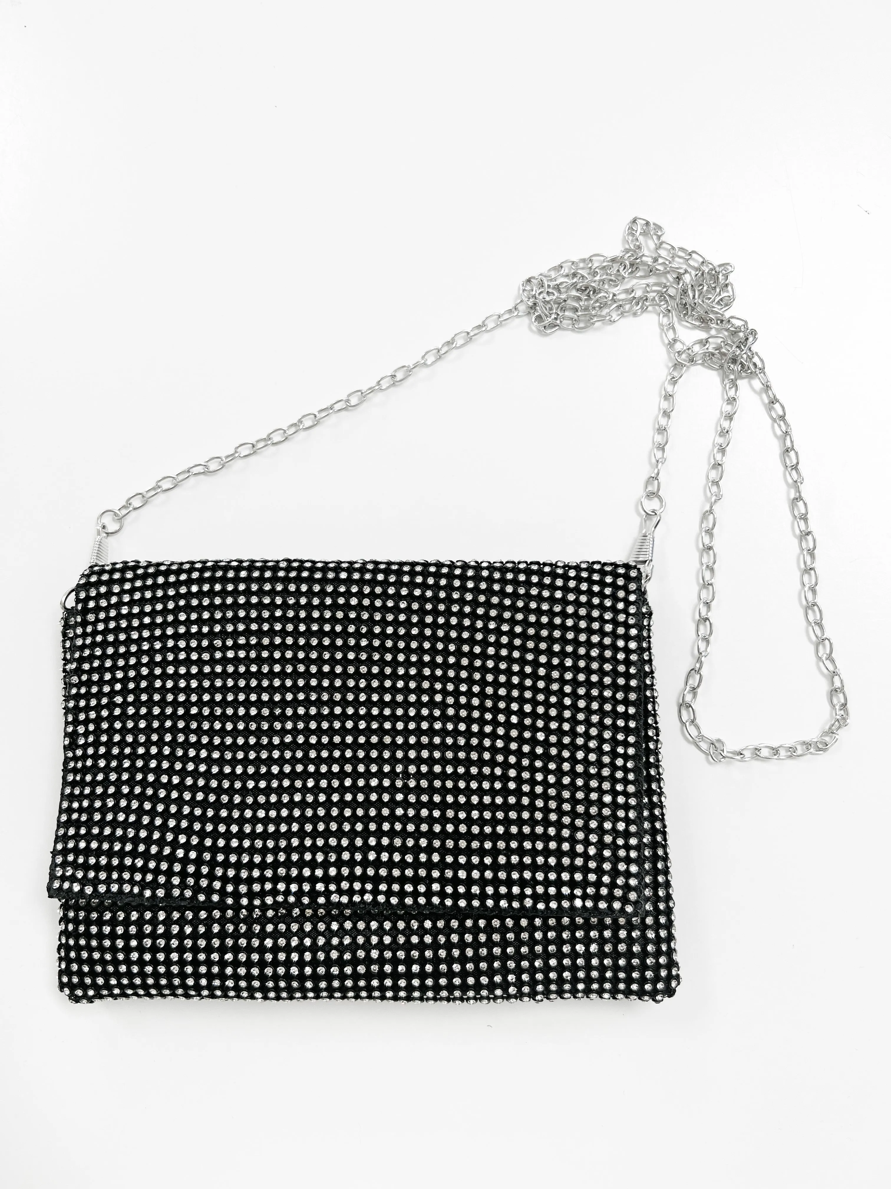 Kris - Black Rhinestone Handbag