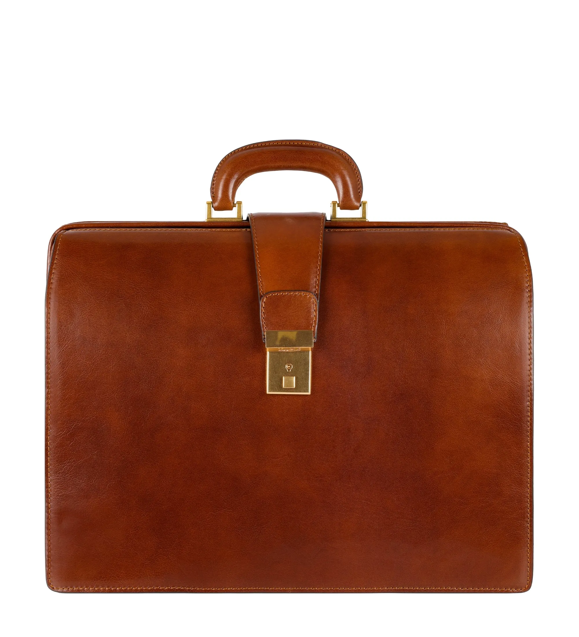 Large Full Grain Italian Leather Briefcase - The Firm