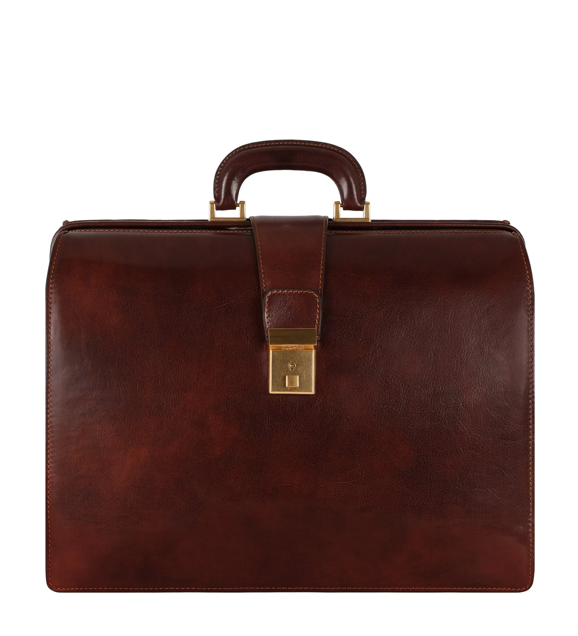 Large Full Grain Italian Leather Briefcase - The Firm