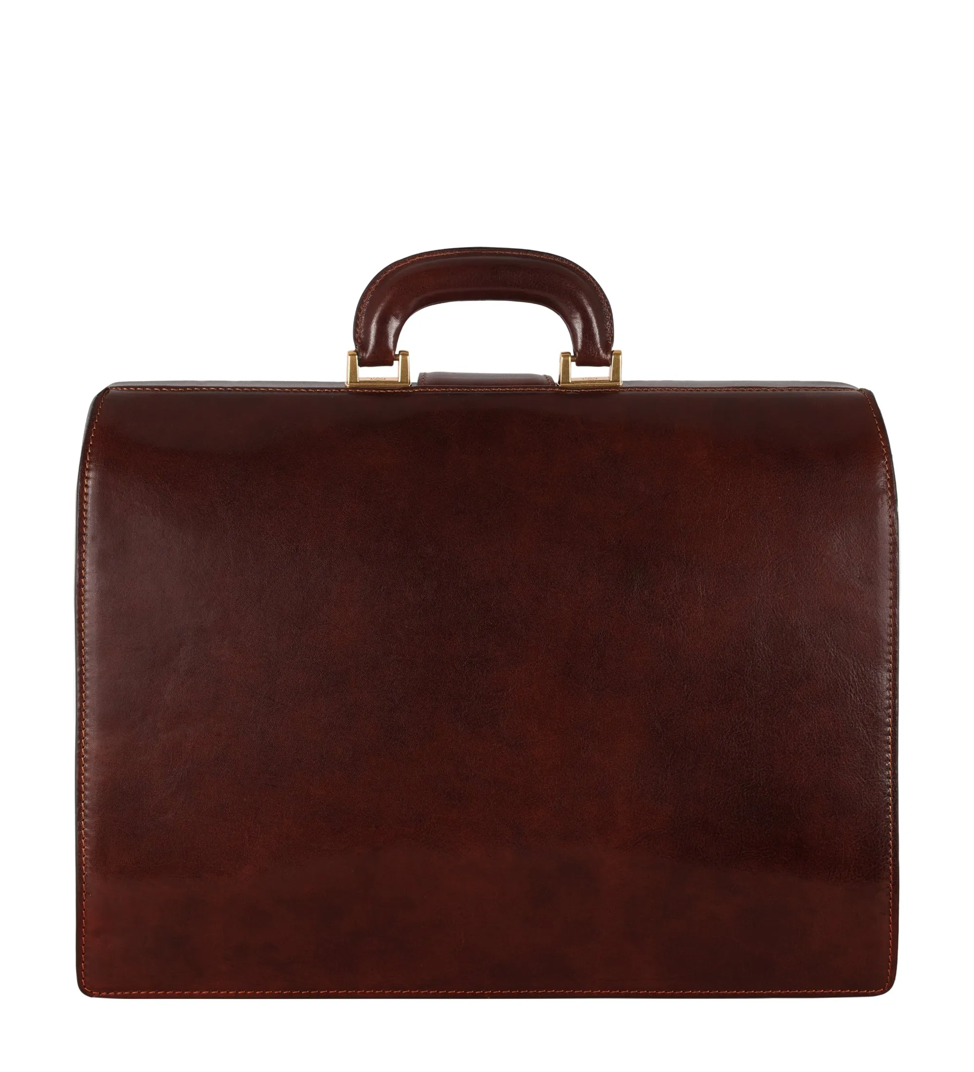 Large Full Grain Italian Leather Briefcase - The Firm