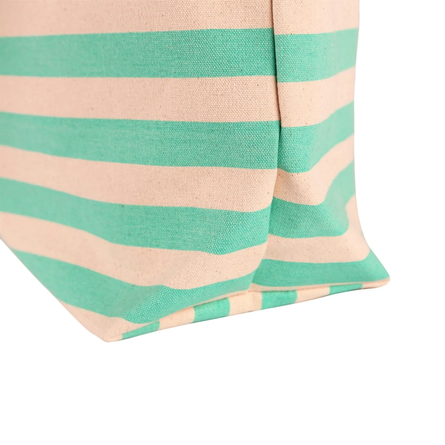 Large Striped Canvas Tote Beach Bag - By Nicola Spring