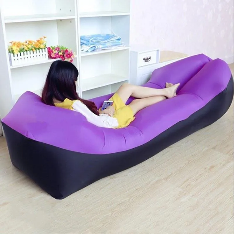 Lazy Lay Bag High Quality Fast Inflatable Lazy Sofa Lounger Air Sofa Unicorn Bean Bag Chair Outdoor Beach Lounger