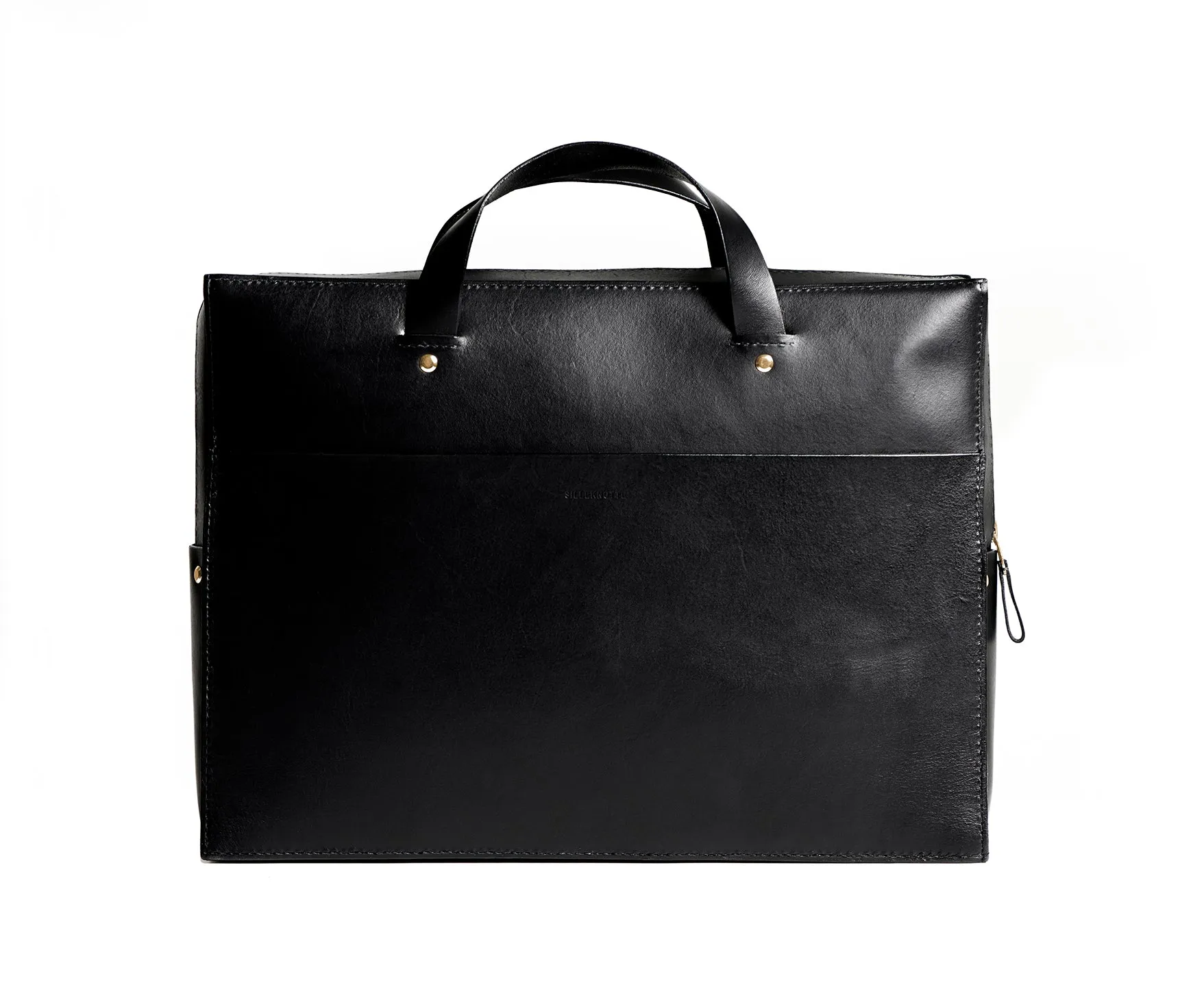 Leather briefcase: AMBASSADOR (black)