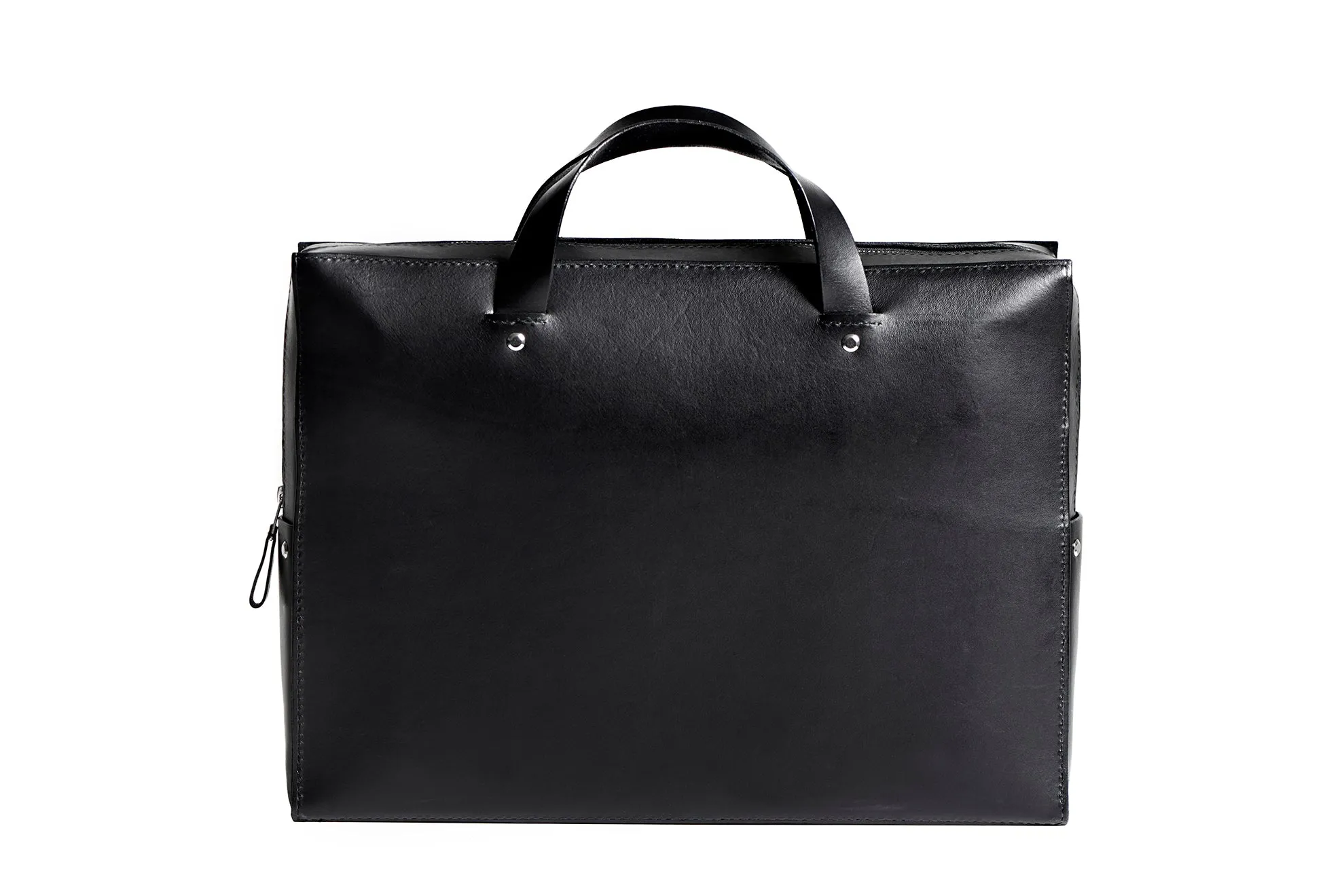 Leather briefcase: AMBASSADOR (black)