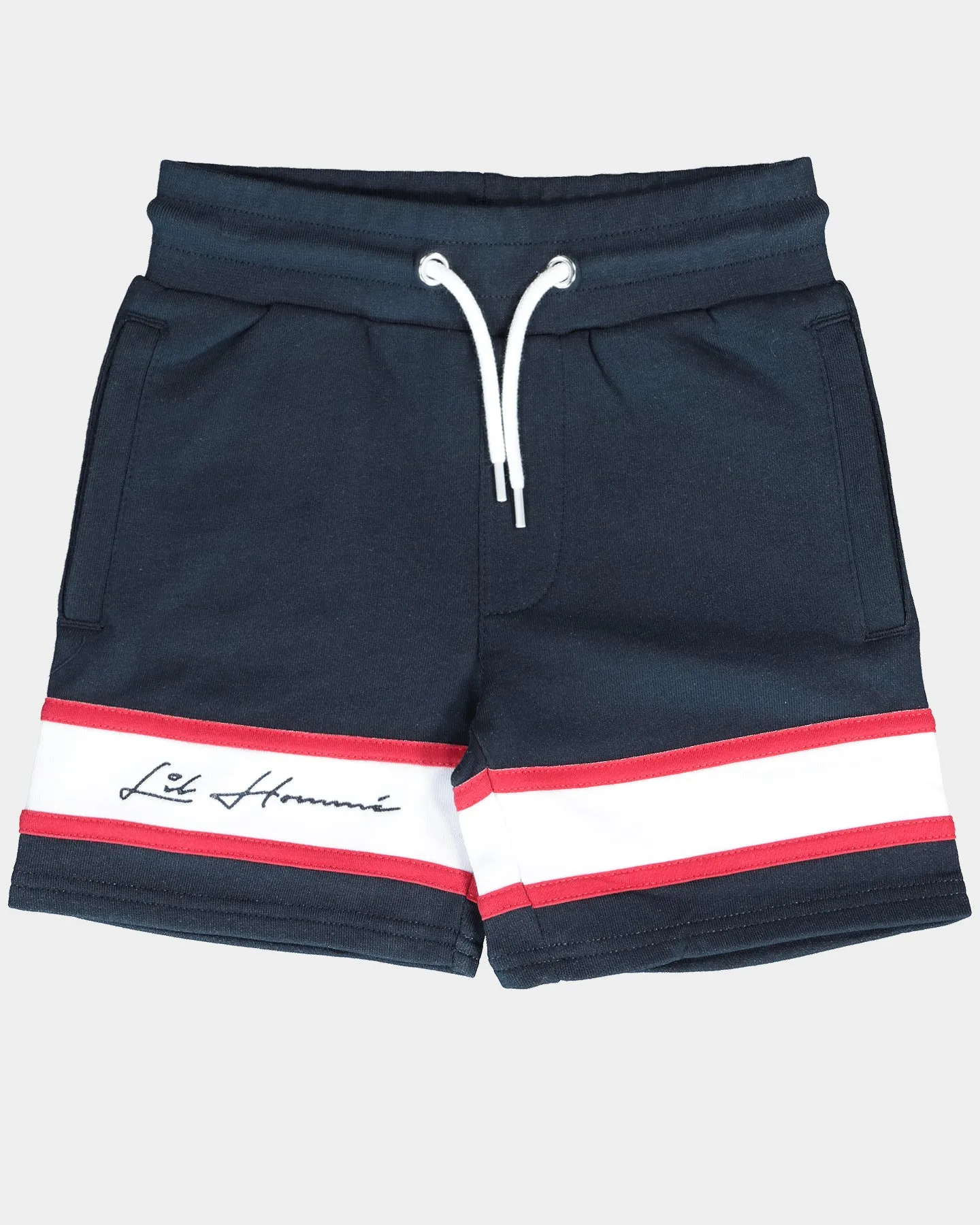 Lil Hommé Kid's Scripted Fleece Shorts Navy