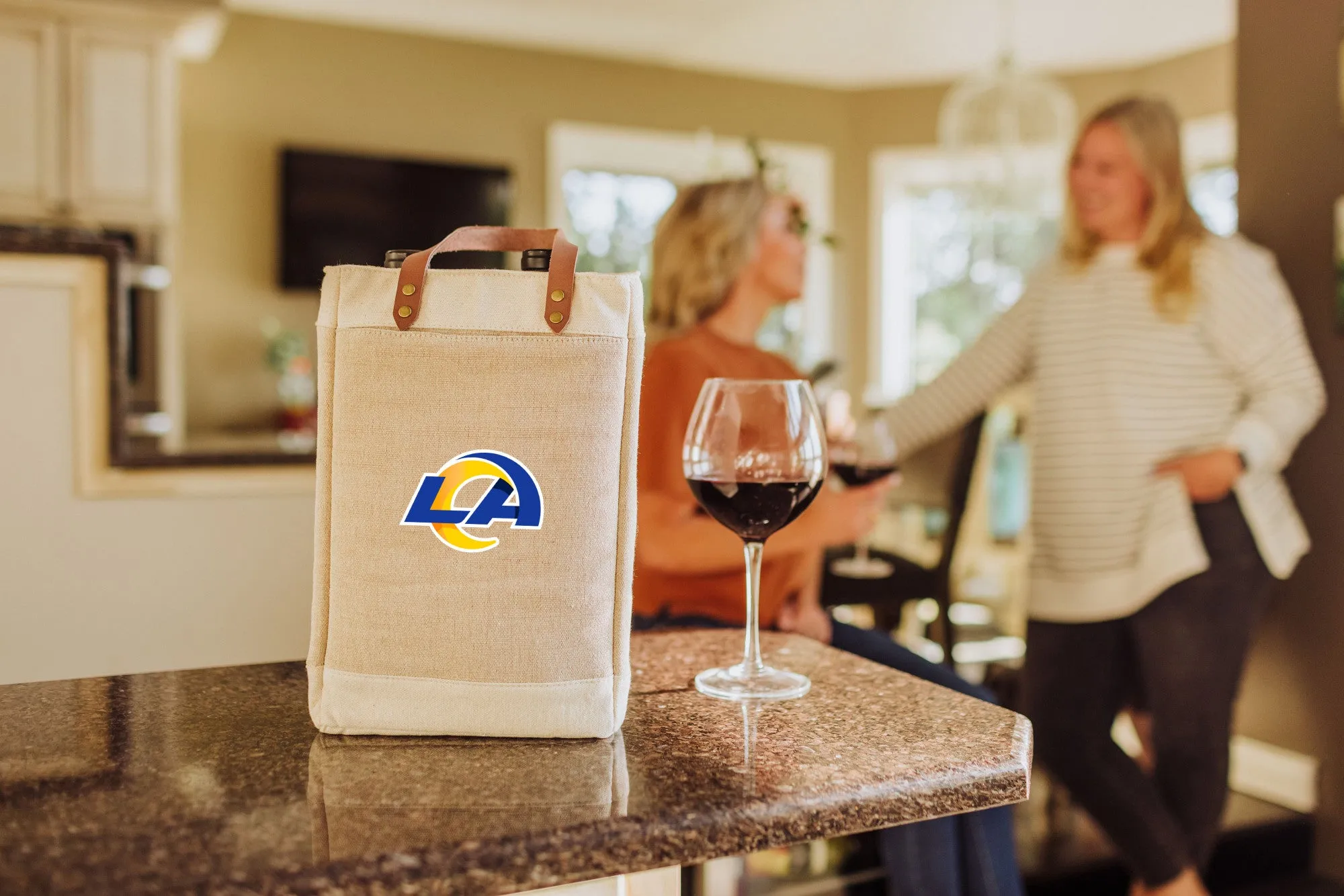 Los Angeles Rams - Pinot Jute 2 Bottle Insulated Wine Bag