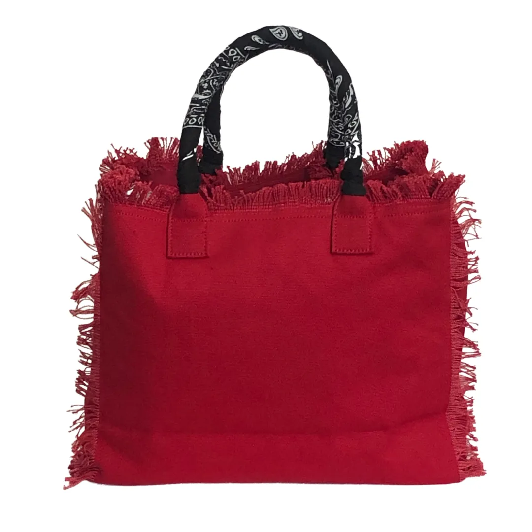 LOVE Shoulder Tote - Bandana - Red/Black