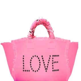 Love Skulls Fringe Canvas Bag