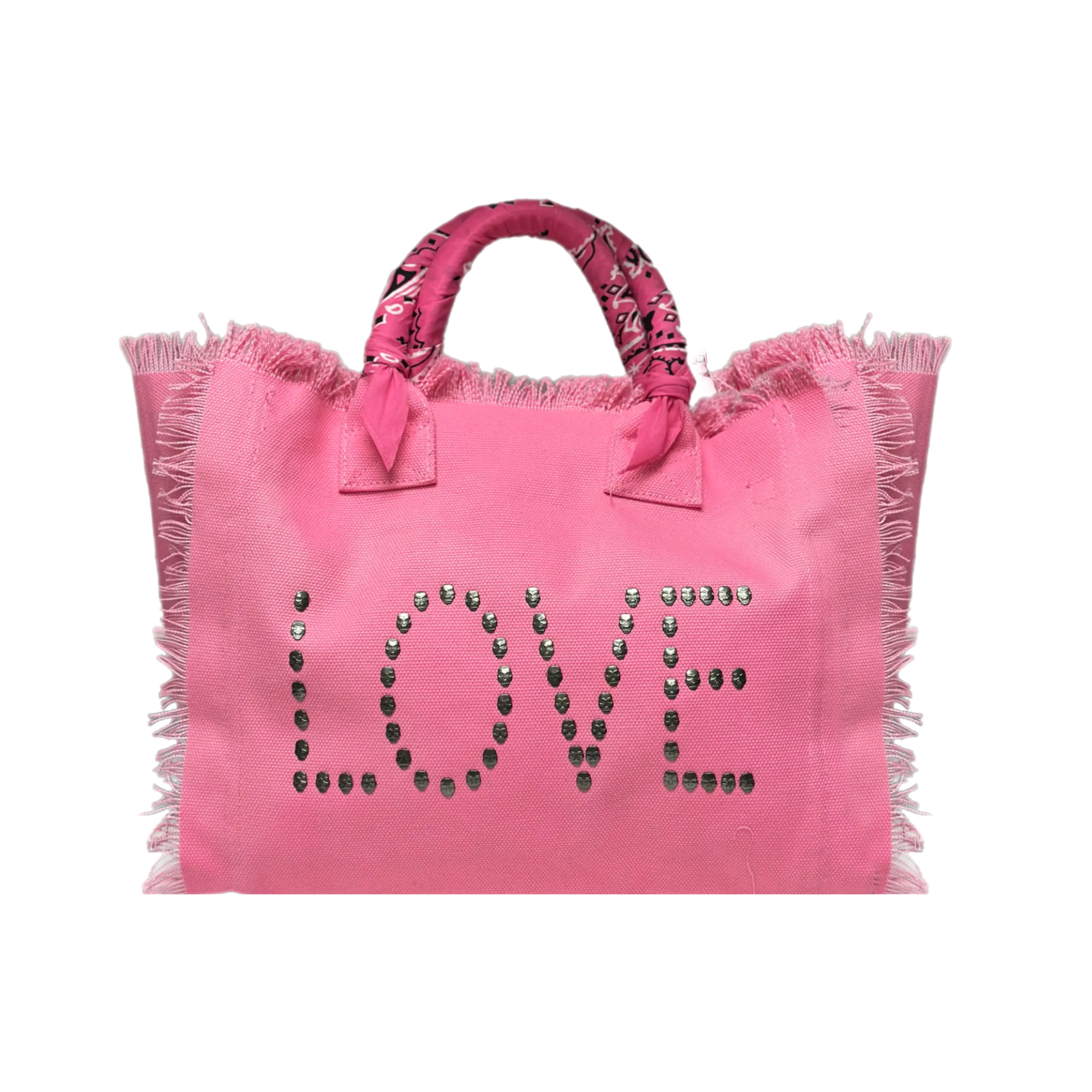 Love Skulls Fringe Canvas Bag