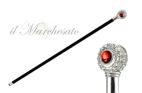 Luxury Evening Walking Stick Silver Plated Handle