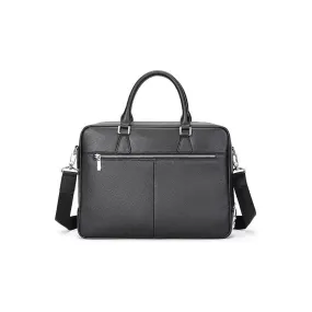 Luxury Leather Double Compartment Executive Business Briefcase