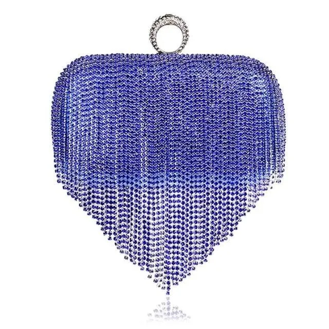 Luxy Moon Clutch Bags for Wedding Tassel Diamond Clutch