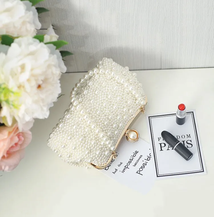 Luxy Moon Exquisite Handle Pearl Wedding Party Clutch