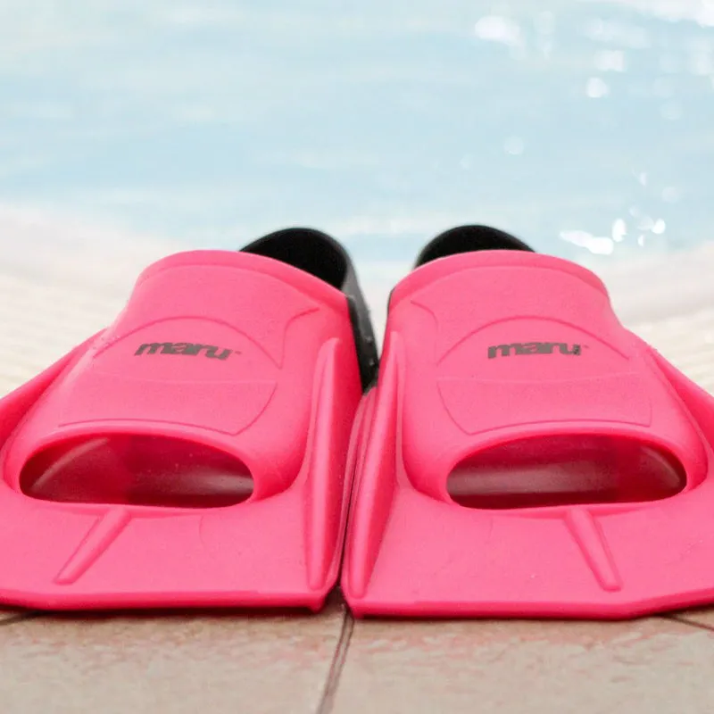 Maru - "New" Training Fins / Flippers - Neon Pink/Black