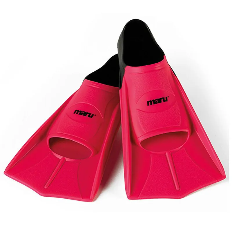 Maru - "New" Training Fins / Flippers - Neon Pink/Black