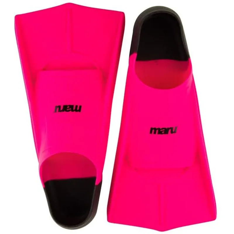 Maru - "New" Training Fins / Flippers - Neon Pink/Black