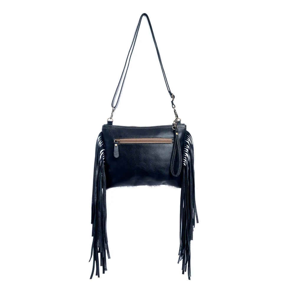 Mescalaro Hill Leather & Hairon Bag in Coal