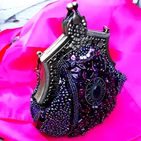 Midnight Purple Evening Bag