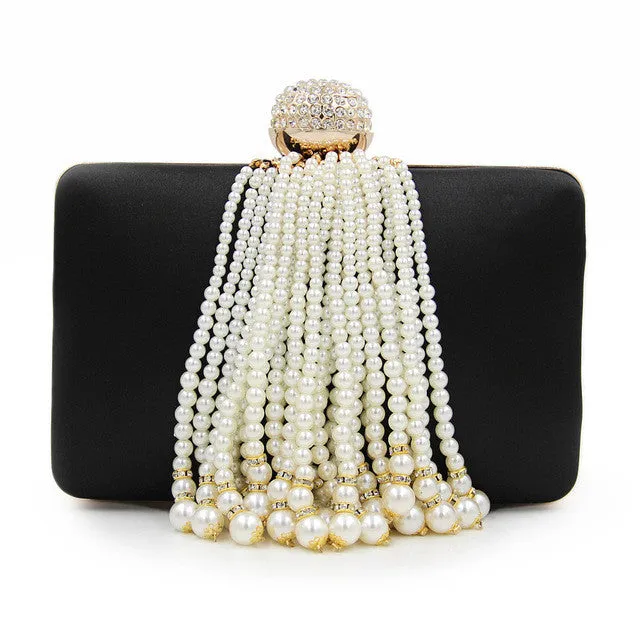 Milisente New Arrival Women Day Clutches Purses Ladies Fashion Beaded Tassel Evening Purse Female Wedding Bags