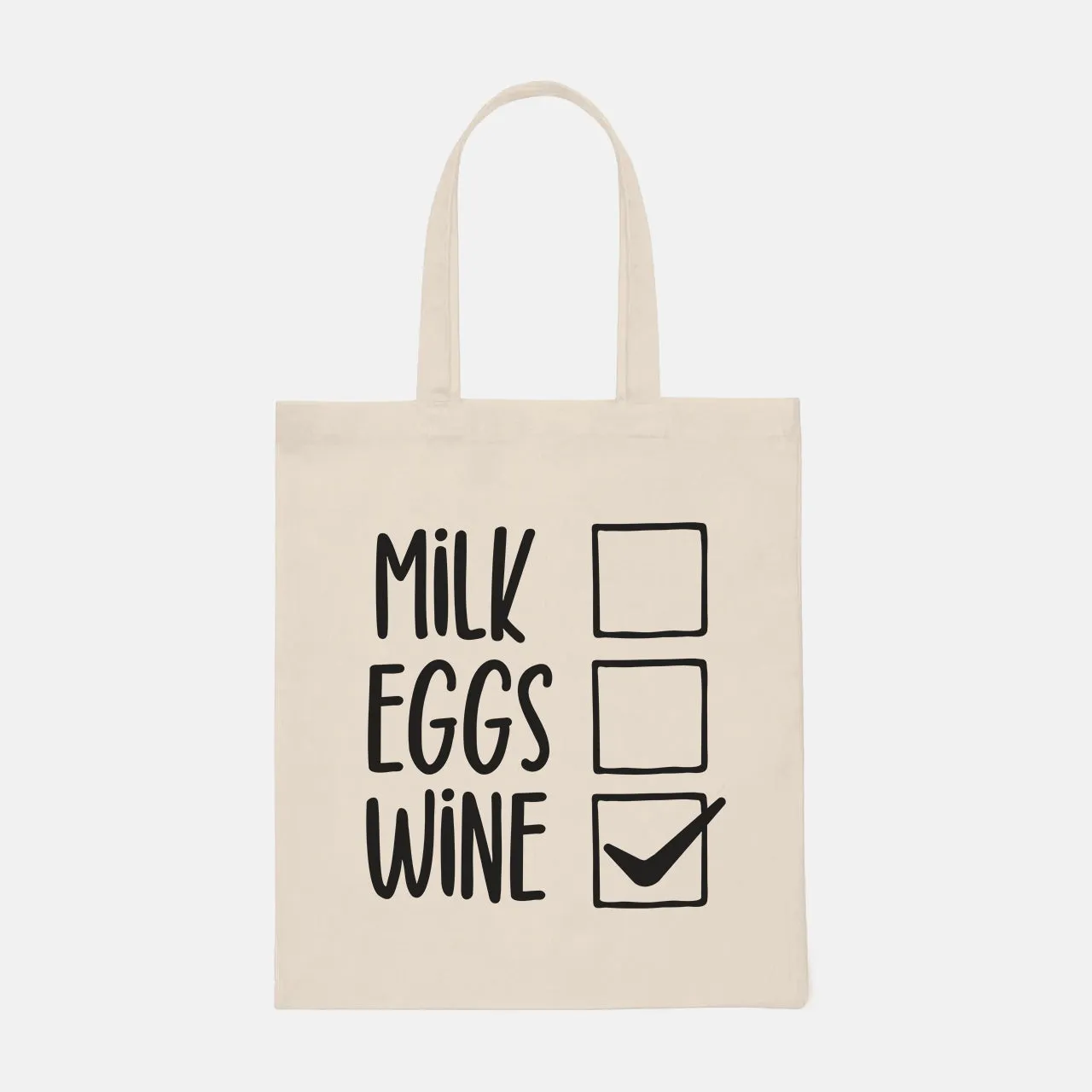 Milk Eggs Wine - Tote Bag