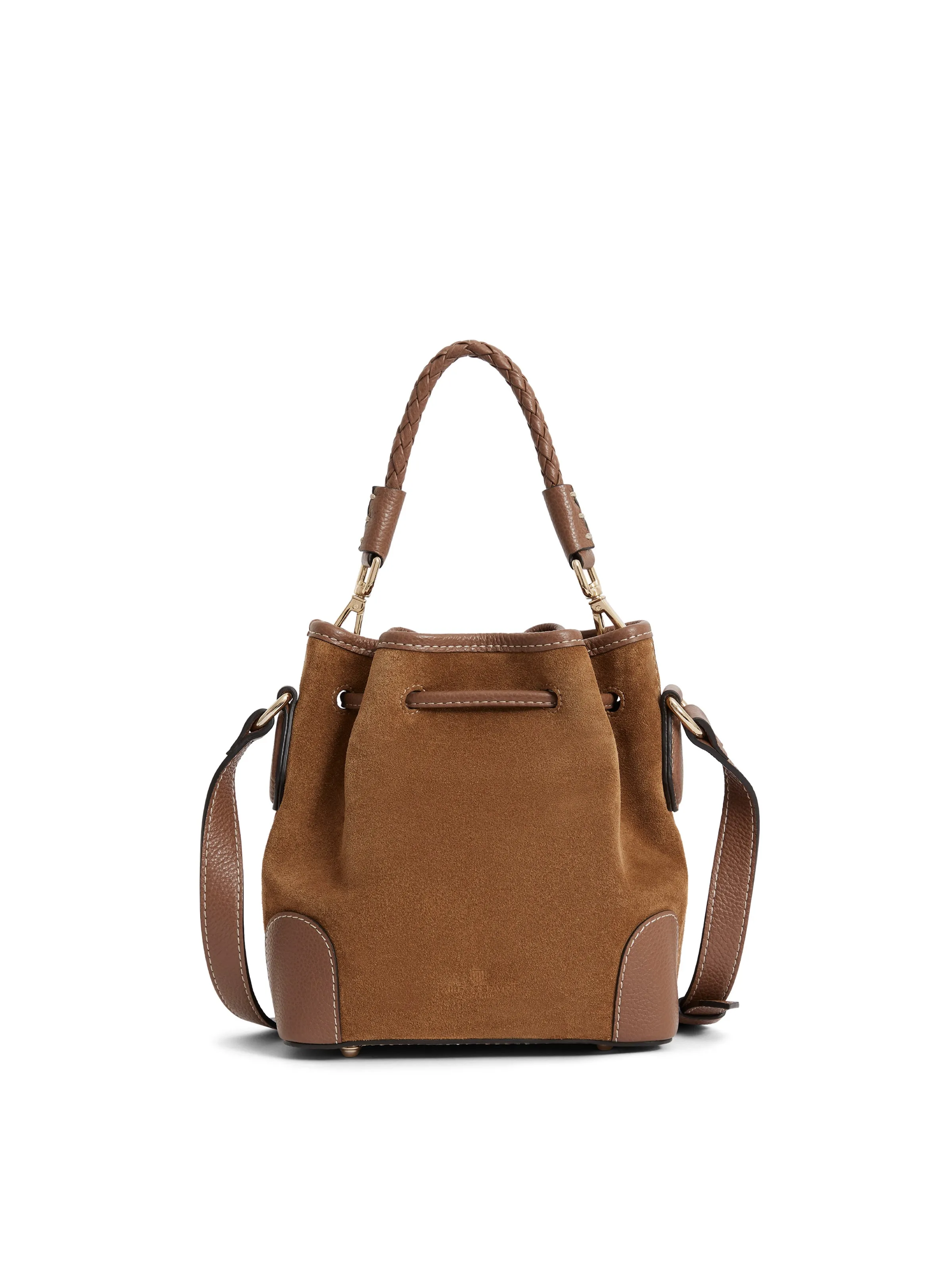 Mini Bibury Bucket Bag - Tan Suede