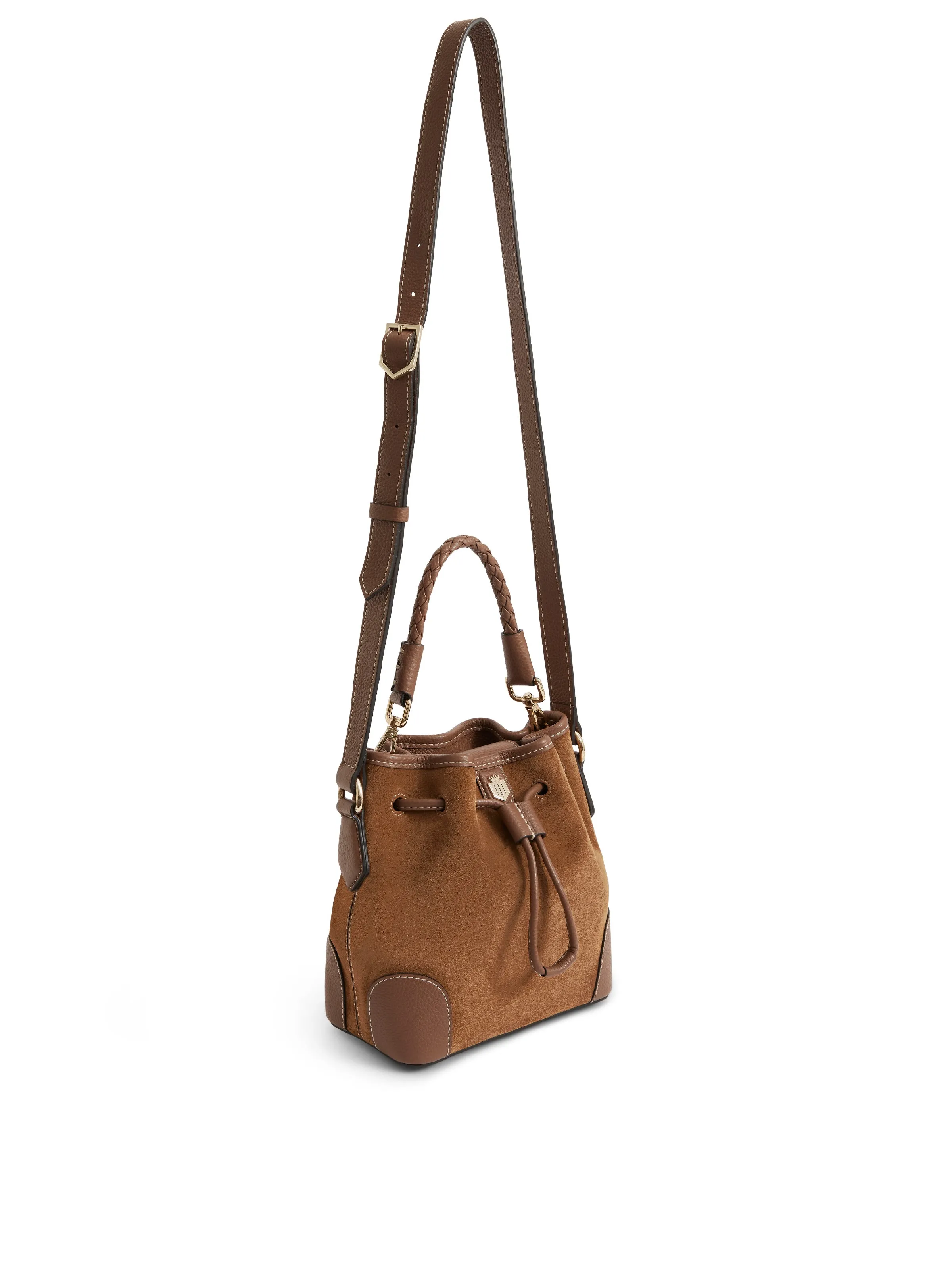 Mini Bibury Bucket Bag - Tan Suede