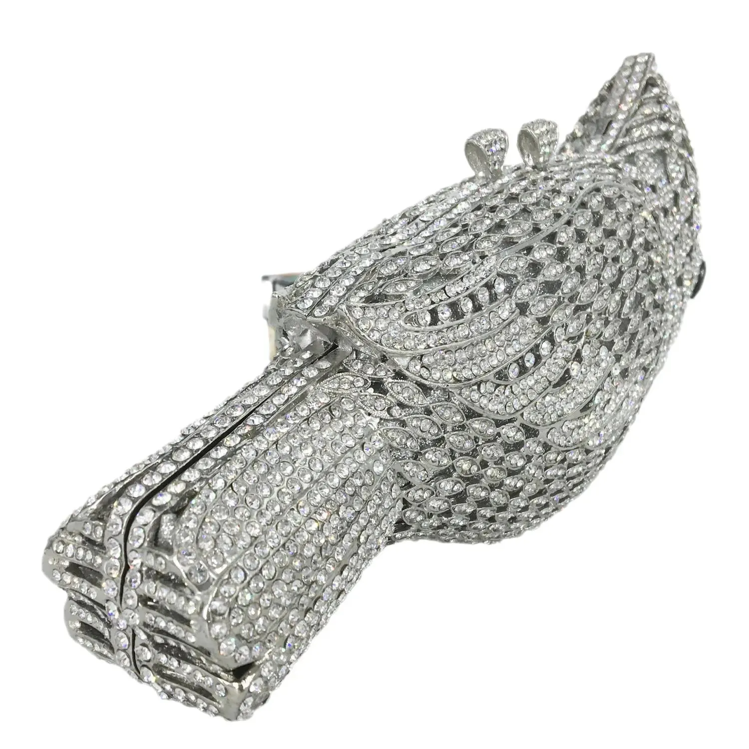 Mini Cute Woodpecker Bird Crystal Clutch Evening Bags Party Dinner Purse