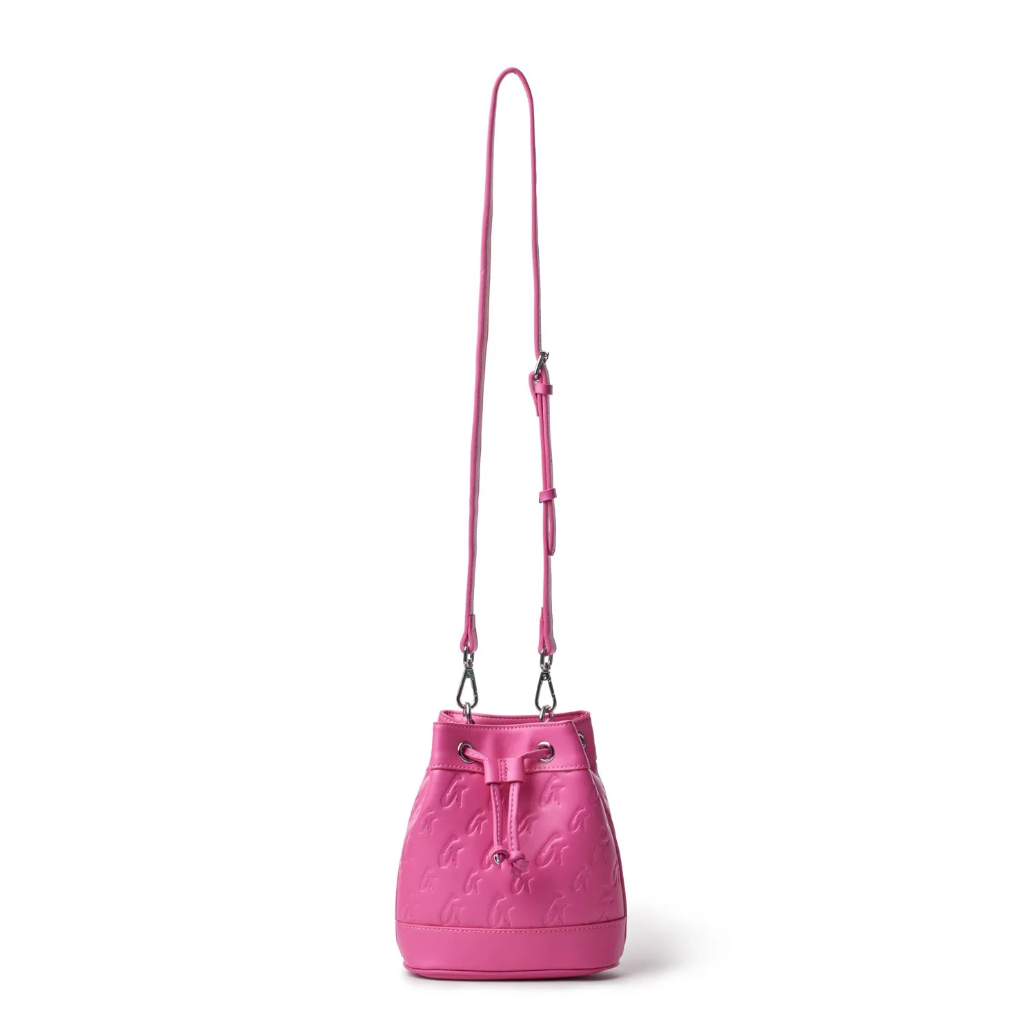 MINI MONOGRAM BUCKET BAG - HOT PINK