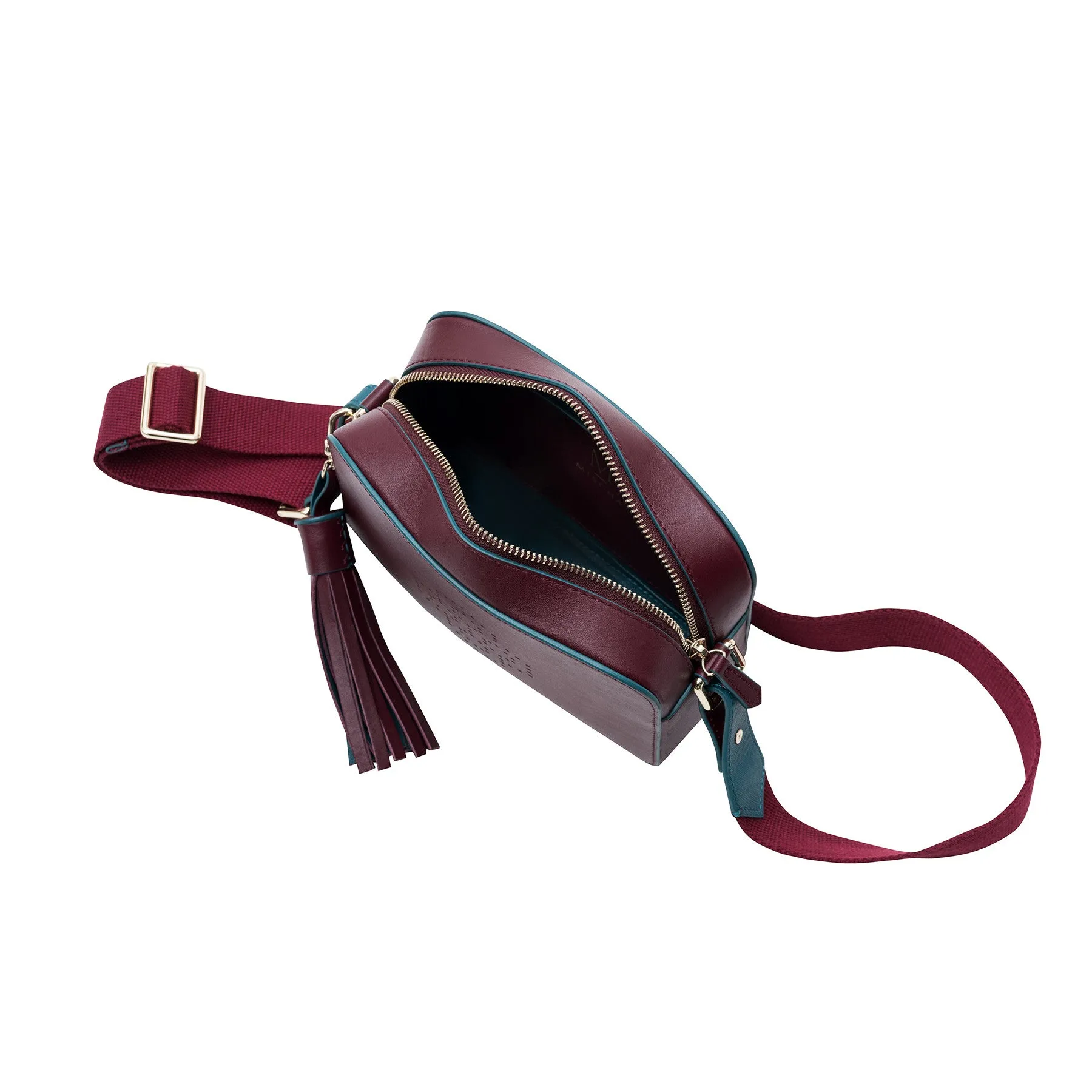 Monogram Crossbody - Burgundy