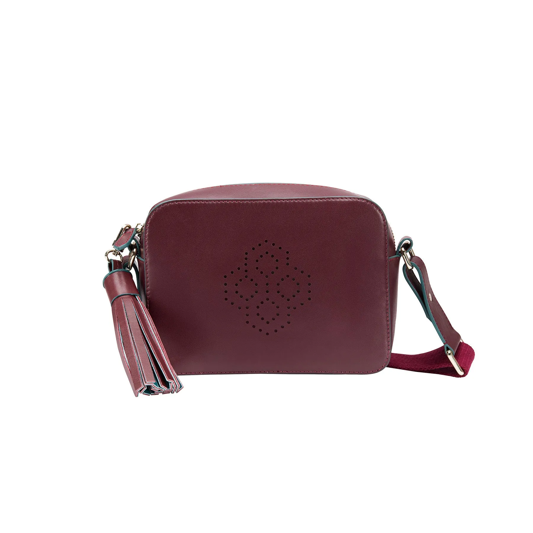 Monogram Crossbody - Burgundy